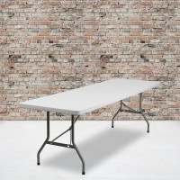 Flash Furniture 30''W x 96''L Plastic Folding Table DAD-YCZ-244-GW-GG